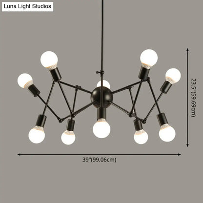 Industrial Sputnik Chandelier for Bar or Coffee Shop