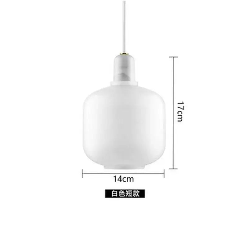 White frosted glass pendant light with rounded design and minimalist cord for decorbites industrial stained glass set