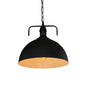 Industrial-Style Black Iron Pendant Lamp for Restaurants: 1-Light Bowl/Cage/Barn Design