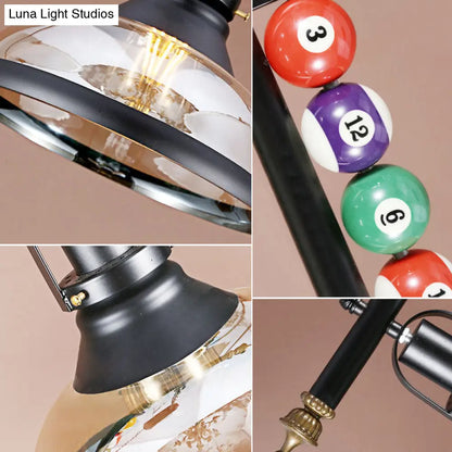 DecorBites™ Industrial Style Black Metal Billiard Light Pendant for Restaurant Island