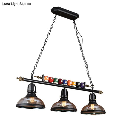 DecorBites™ Industrial Style Black Metal Billiard Light Pendant for Restaurant Island