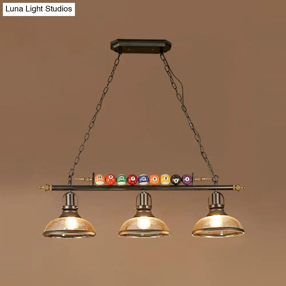 DecorBites™ Industrial Style Black Metal Billiard Light Pendant for Restaurant Island