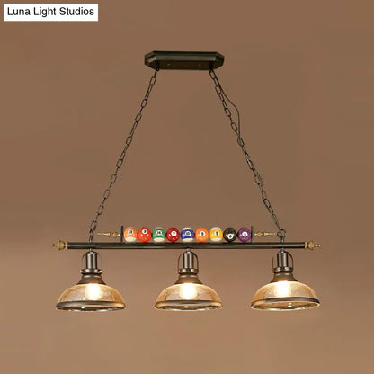 DecorBites™ Industrial Style Black Metal Billiard Light Pendant for Restaurant Island
