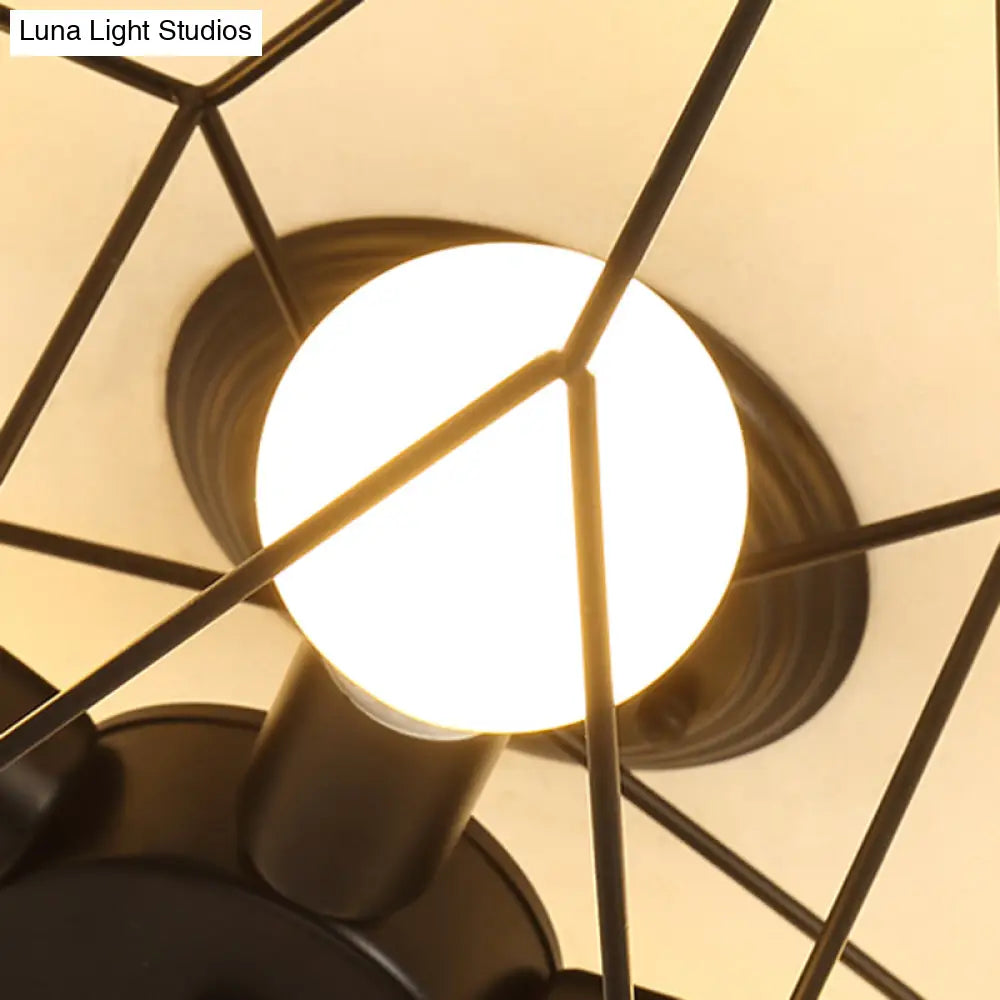 DecorBites™ DecorBites™ Industrial Style Ceiling Light: 5-Bulb Flush Mount Fixture with Iron Frame Lampshade - Dining Room Lighting