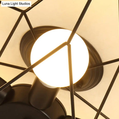 DecorBites™ DecorBites™ Industrial Style Ceiling Light: 5-Bulb Flush Mount Fixture with Iron Frame Lampshade - Dining Room Lighting