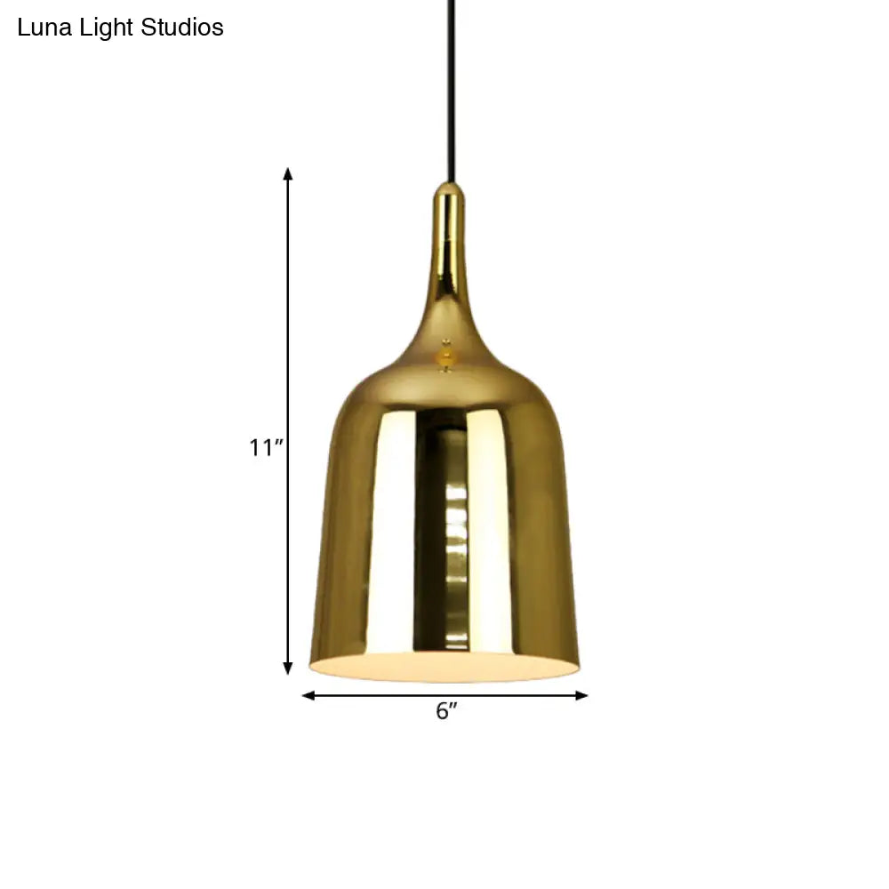 Industrial Style Hanging Light with Gold Finish - Perfect for Living Room and Bedroom