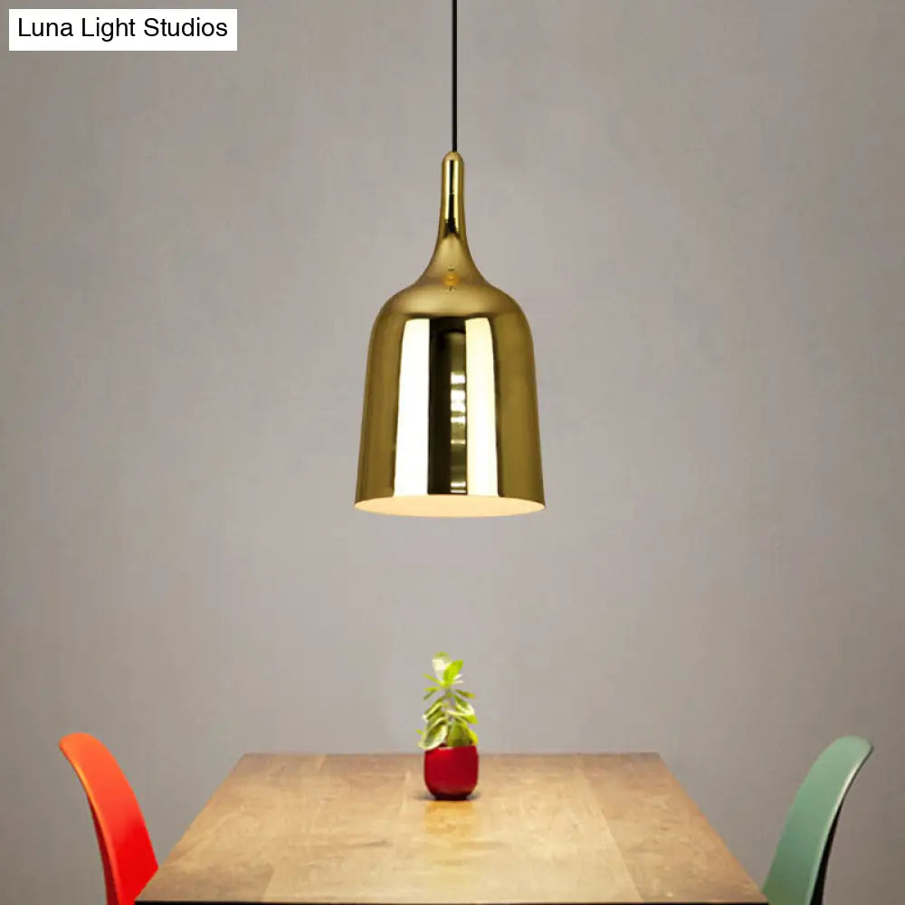 Industrial Style Hanging Light with Gold Finish - Perfect for Living Room and Bedroom