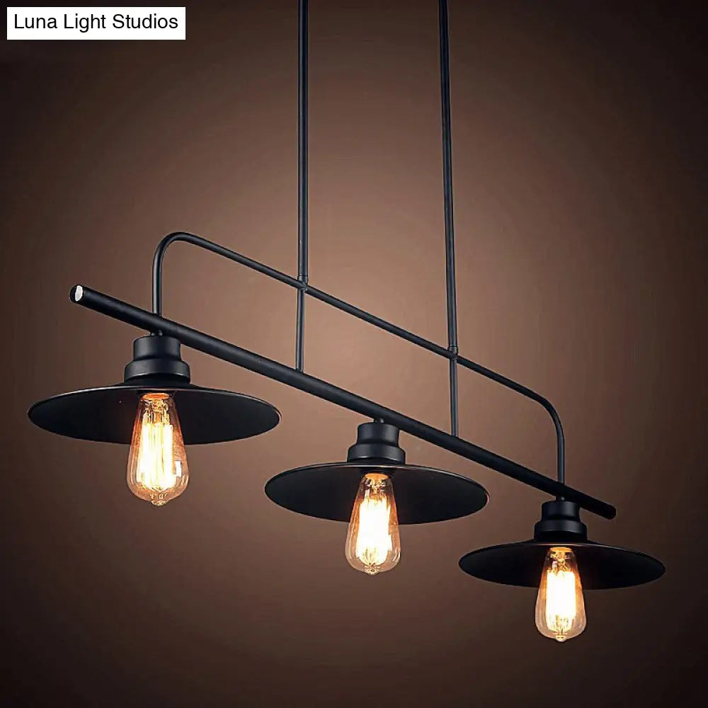 DecorBites™ Industrial Style Metal Black Cone Pendant Chandelier - Island Lighting Fixture