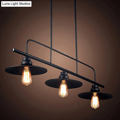 DecorBites™ Industrial Style Metal Black Cone Pendant Chandelier - Island Lighting Fixture