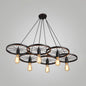 Industrial Style Metallic Multi-Light Pendant with Wheel Design - Perfect for Restaurants