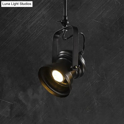 DecorBites™ DecorBites™ Industrial Style Semi Flush mount Light Fixture 1-Light Metal Camera  Spotlight Flush Mount Lamp in Black