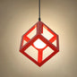 Industrial Style Square Cage Ceiling Light for Bars - Creative Metallic Hanging Fixture with 1 Light