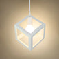 Industrial Style Square Cage Ceiling Light for Bars - Creative Metallic Hanging Fixture with 1 Light