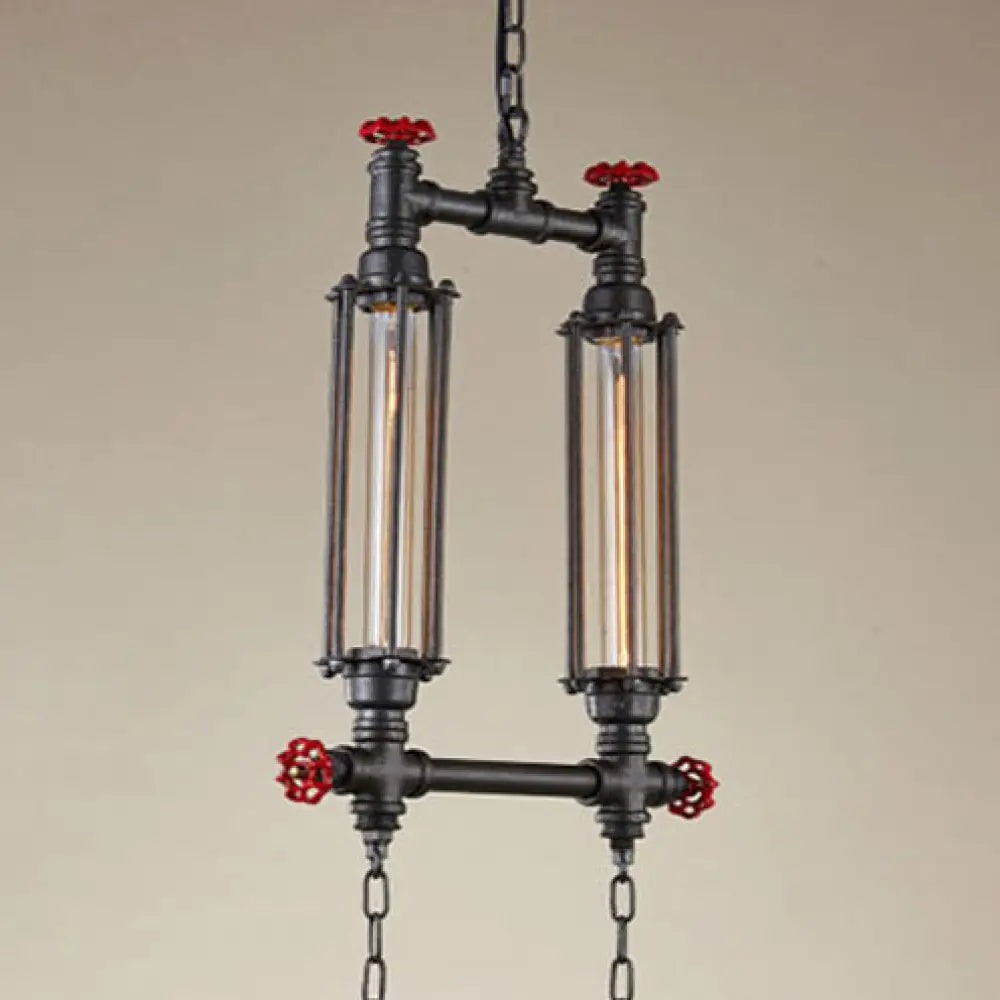 DecorBites™ Industrial Style Tubular Metal Island Pendant Light - Black - Set of 2/3 - Perfect for Restaurants