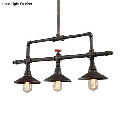 DecorBites™ Industrial Style Wrought Iron 3/5 Lights Island Light Fixture for Restaurant