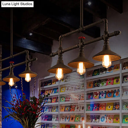 DecorBites™ Industrial Style Wrought Iron 3/5 Lights Island Light Fixture for Restaurant