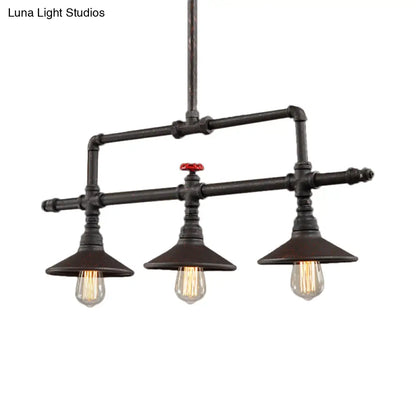 DecorBites™ Industrial Style Wrought Iron 3/5 Lights Island Light Fixture for Restaurant