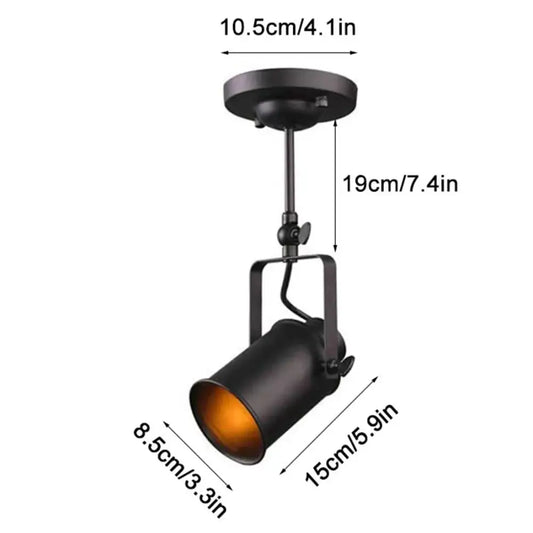 Black industrial vintage ceiling light with matte finish and adjustable arm ideal for decorbites industrial vintage decor