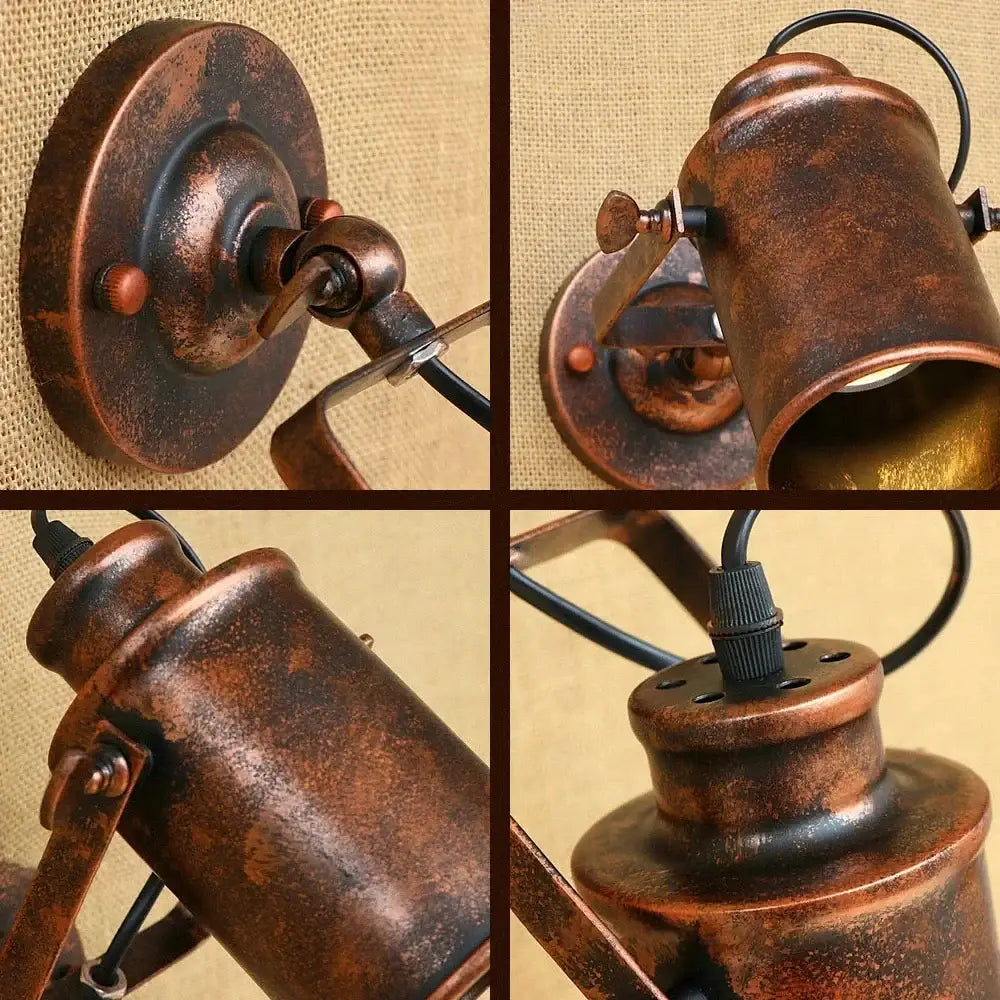 Industrial vintage copper wall lamp with a distressed patina and adjustable arm by decorbites wall lamp for bedroom decor