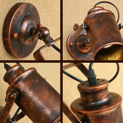 Industrial vintage copper wall lamp with a distressed patina and adjustable arm by decorbites wall lamp for bedroom decor