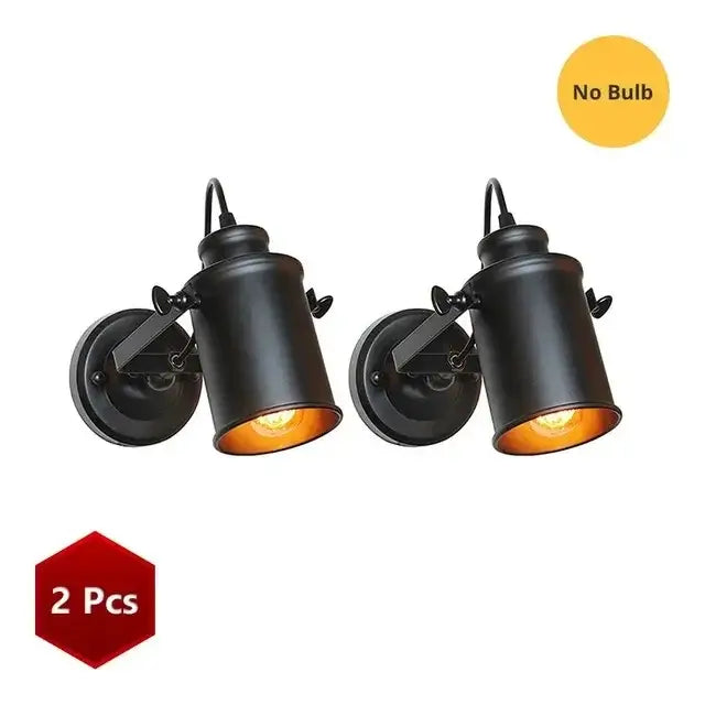 Industrial vintage copper wall lamp with adjustable black matte spotlight arms for bedroom decorbites wall lamp