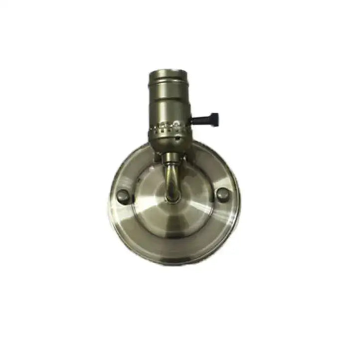 Brass-finished industrial vintage wall sconce lamp with circular base and adjustable socket set of 4 for bedroom use