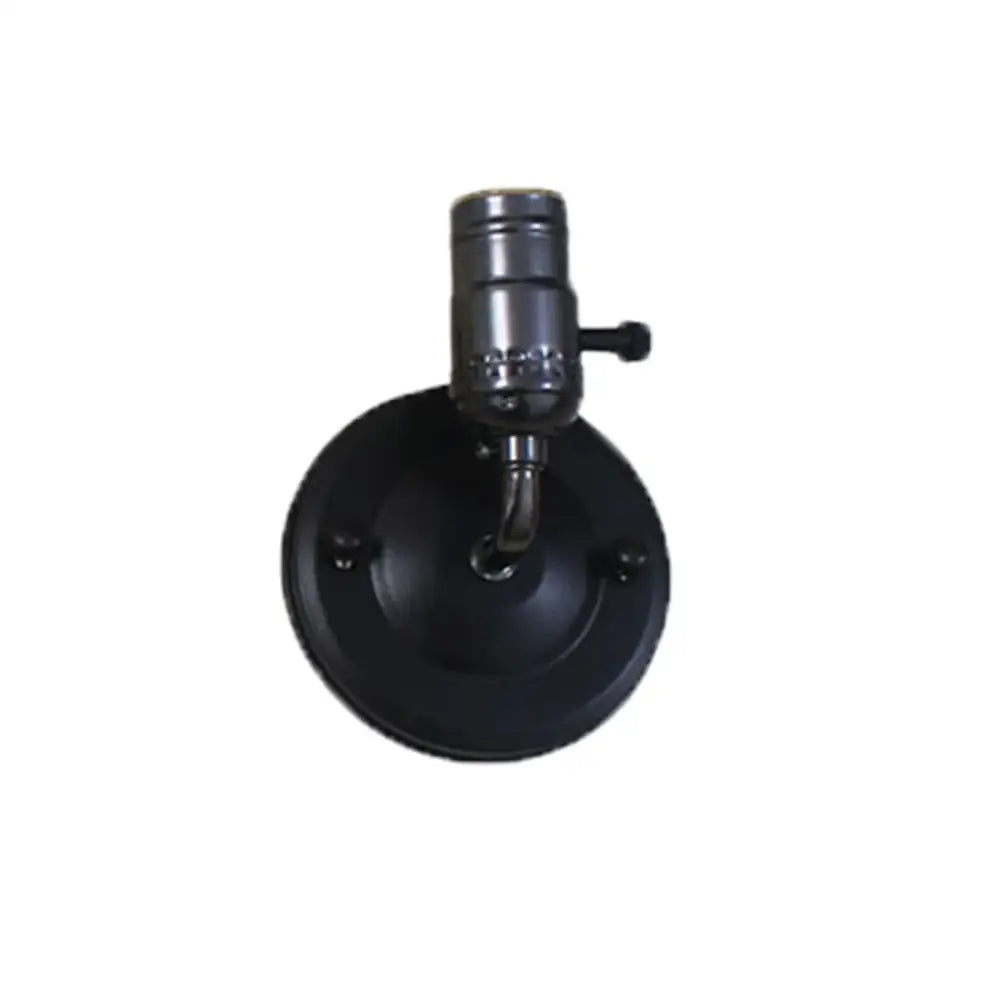 Black matte finished industrial vintage wall sconce lamp with cylindrical socket and adjustable arm set of 4 for bedroom