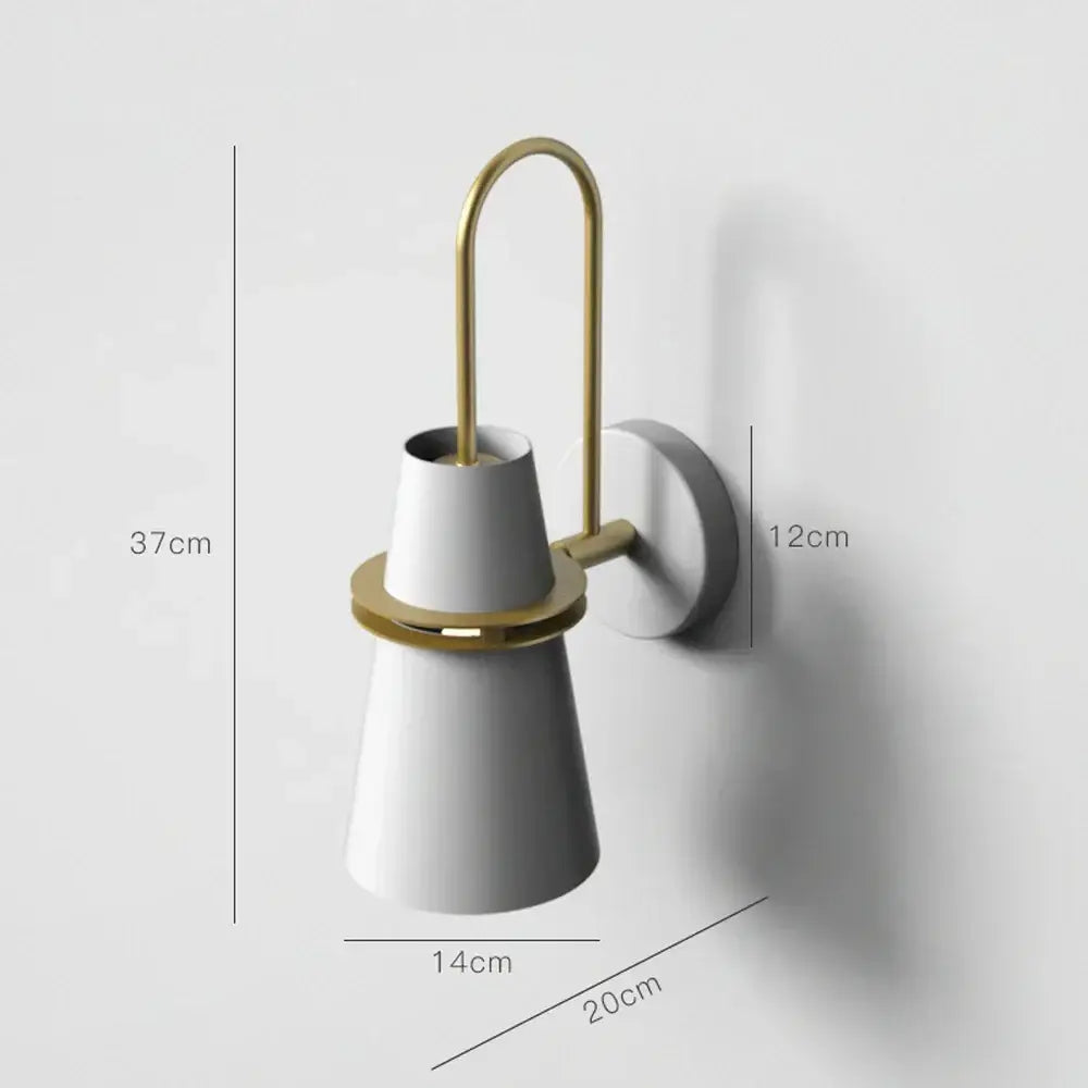 Modern white and gold wall sconce with sleek minimalist design industrial led wall lighting for bedroom decorbites industrial led