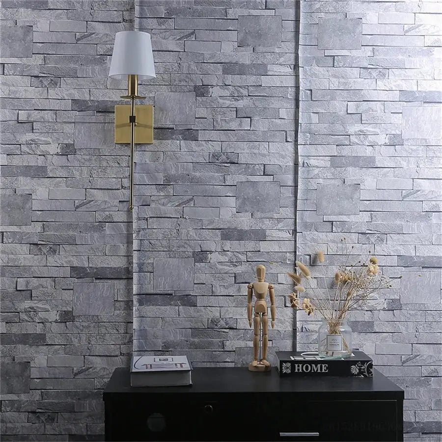 Gold-toned industrial white wall lamp with brass finish and white lampshade for bathroom decorbites industrial white decor