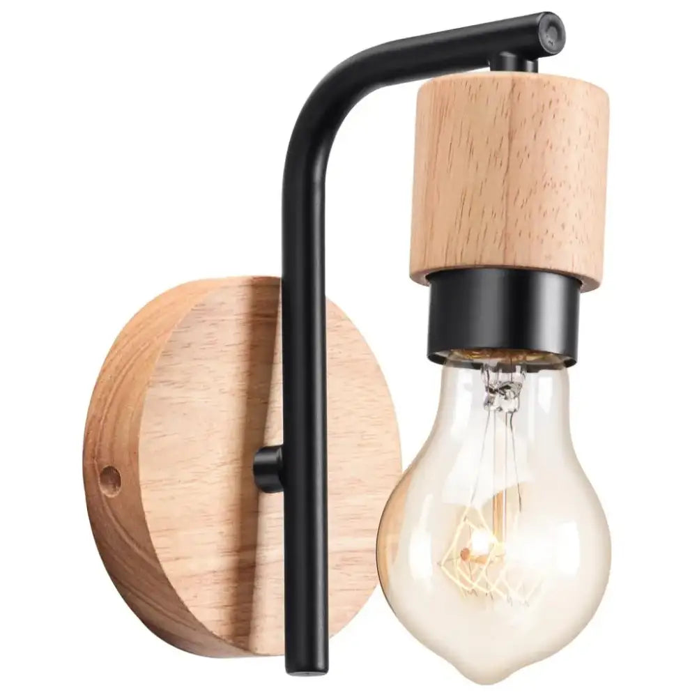 Black metal and light wood industrial wire cage wall sconce with edison bulb for decorbites industrial wire bedroom light fixture