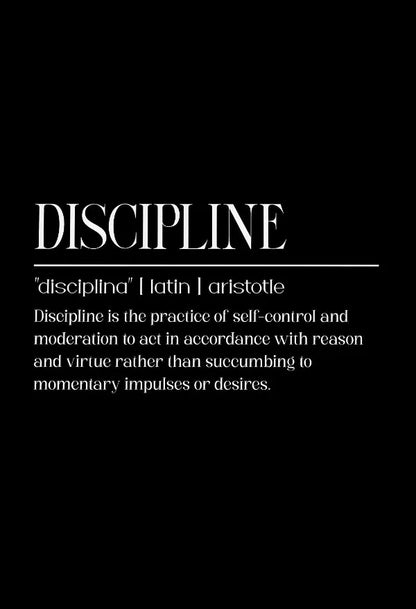 Inspirational Discipline Art Canvas Print for Home - 2 / 50x70cm Unframed