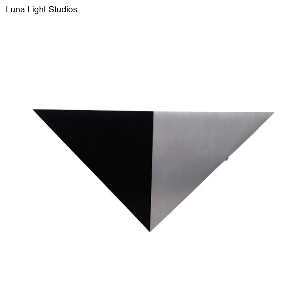 DecorBites™ Introducing our Metal Minimalism Pyramid Wall Lamp Kit - RGB LED Wall Mounted Light in Sleek Black & Silver