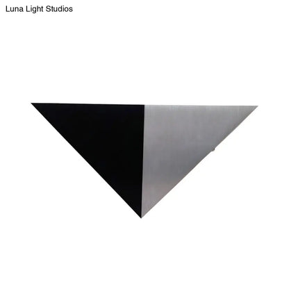 DecorBites™ Introducing our Metal Minimalism Pyramid Wall Lamp Kit - RGB LED Wall Mounted Light in Sleek Black & Silver