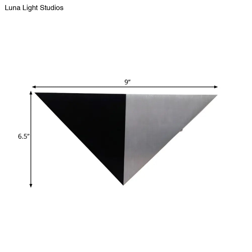DecorBites™ Introducing our Metal Minimalism Pyramid Wall Lamp Kit - RGB LED Wall Mounted Light in Sleek Black & Silver