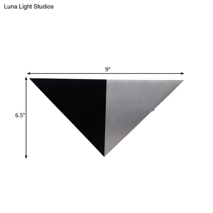 DecorBites™ Introducing our Metal Minimalism Pyramid Wall Lamp Kit - RGB LED Wall Mounted Light in Sleek Black & Silver