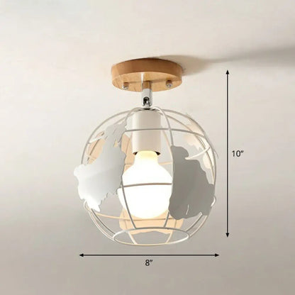 DecorBites™ DecorBites™ Iron Geometric Semi-Flushmount Ceiling Light for Entryways