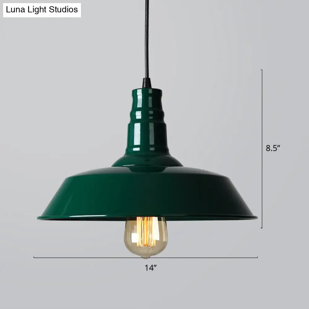 Iron Industrial Pendant Light for Barn Restaurant with 1-Light Fixture