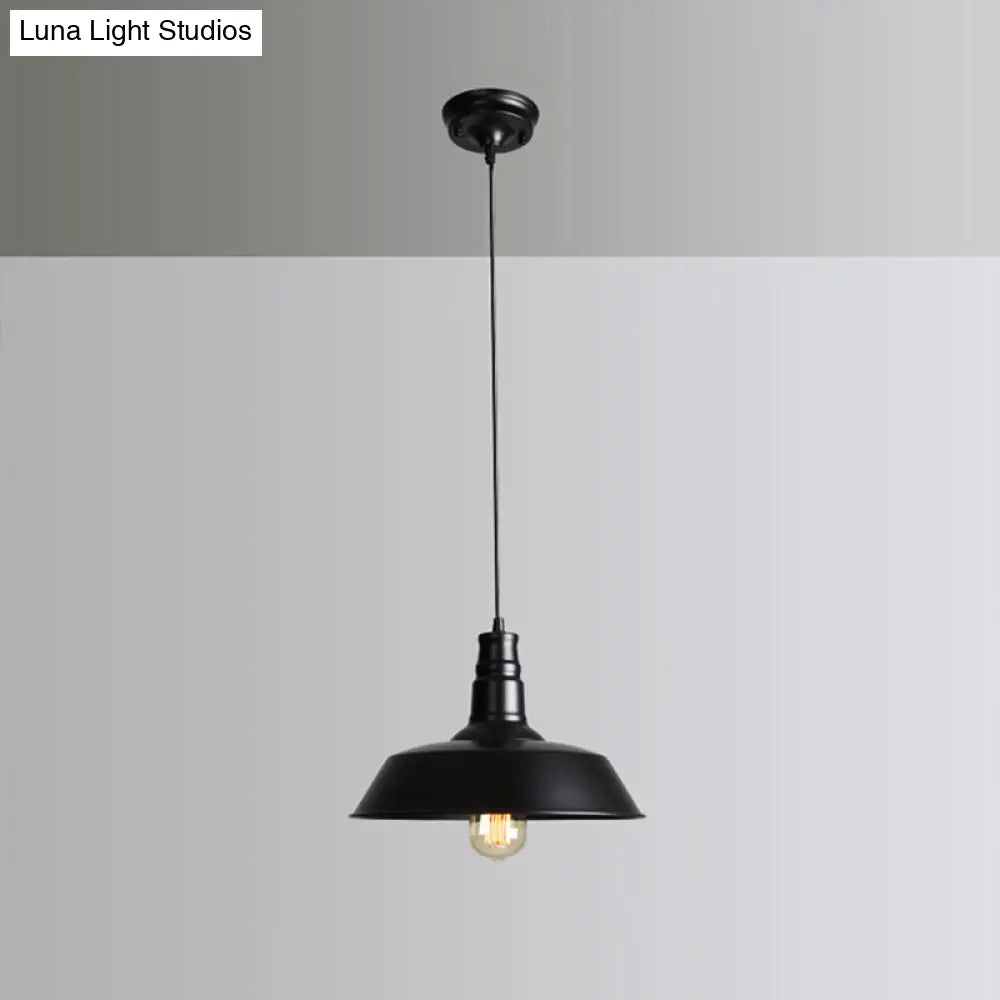 Iron Industrial Pendant Light for Barn Restaurant with 1-Light Fixture