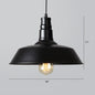 Iron Industrial Pendant Light for Barn Restaurant with 1-Light Fixture