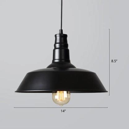 Iron Industrial Pendant Light for Barn Restaurant with 1-Light Fixture