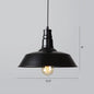 Iron Industrial Pendant Light for Barn Restaurant with 1-Light Fixture