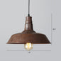 Iron Industrial Pendant Light for Barn Restaurant with 1-Light Fixture