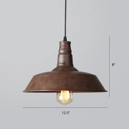 Iron Industrial Pendant Light for Barn Restaurant with 1-Light Fixture