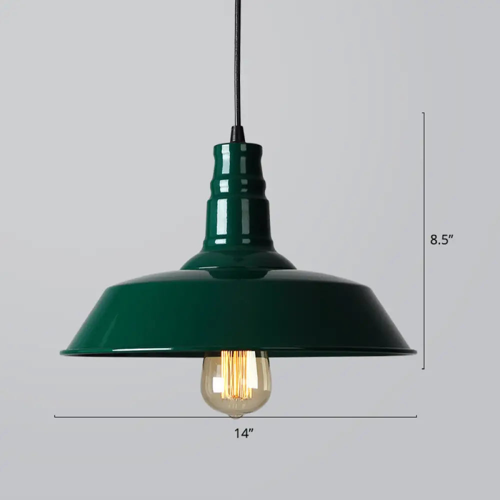 Iron Industrial Pendant Light for Barn Restaurant with 1-Light Fixture