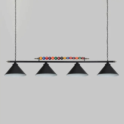 DecorBites™ Iron Linear Island Ceiling Light with Cone Shade - Industrial Country Club Style