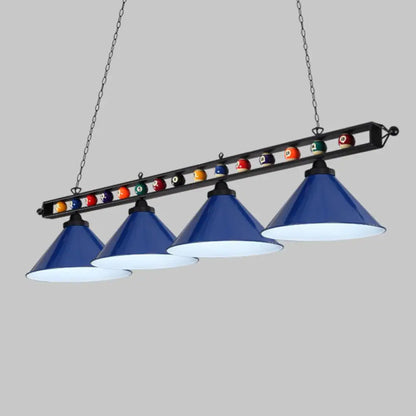 DecorBites™ Iron Linear Island Ceiling Light with Cone Shade - Industrial Country Club Style