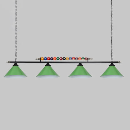 DecorBites™ Iron Linear Island Ceiling Light with Cone Shade - Industrial Country Club Style