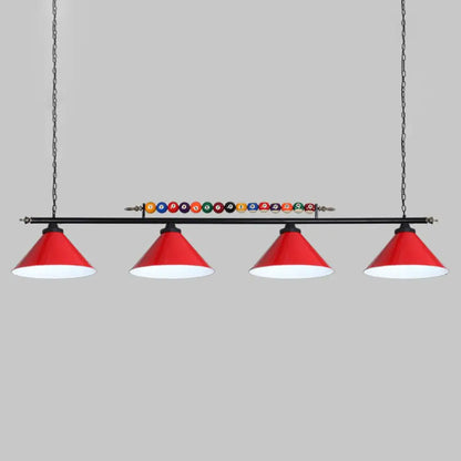 DecorBites™ Iron Linear Island Ceiling Light with Cone Shade - Industrial Country Club Style