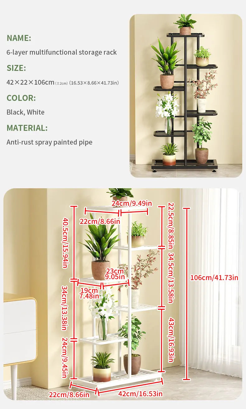 Iron Plant Stand for Multiple Pots