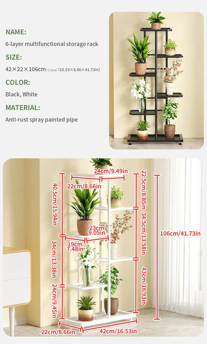 Iron Plant Stand for Multiple Pots